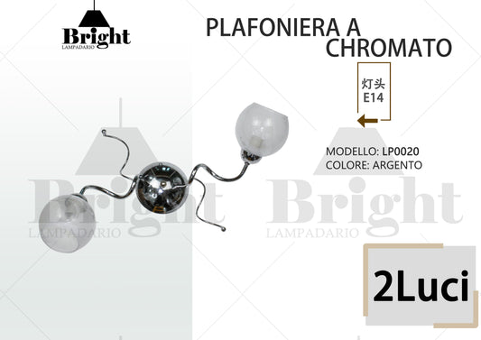 OFFERTA! MODELLO: LP0020 PLAFONIERA A CROMATO 8 LUCI E14 Lampada  in alluminio Argento 的副本