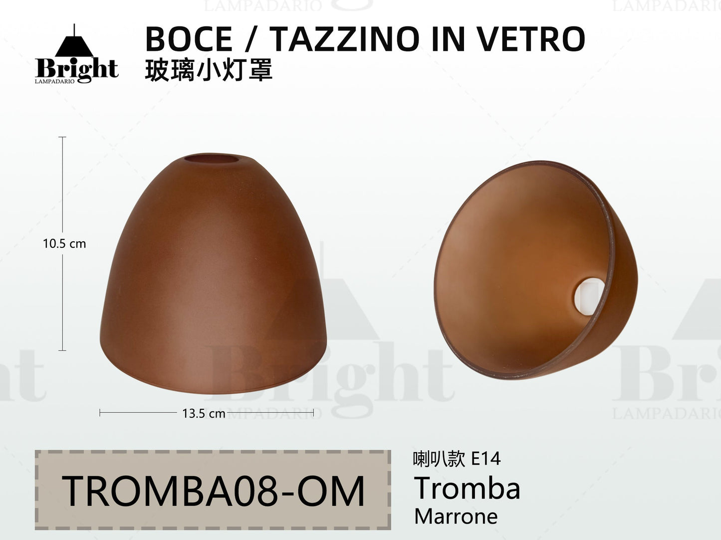 Bocce/Tazzini in Vetro a Tromba Ricambi e Accessori per Lampadari
