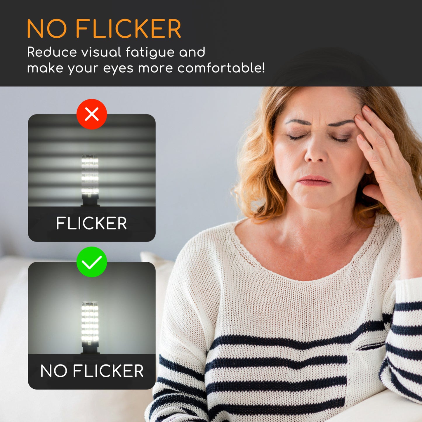 G9 LED Birne, mit Keramiksockel 6W (Halogenäquivalent 48W), 600LM, 360°, 3000K warmes Licht. Flimmerfreies, nicht dimmbares LED-Leuchtmittel