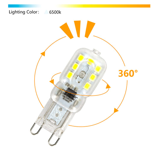Lampadina LED G9, Bead2W, 200 lumen,230V Luce Fredda/Calda [Classe di efficienza energetica A+]