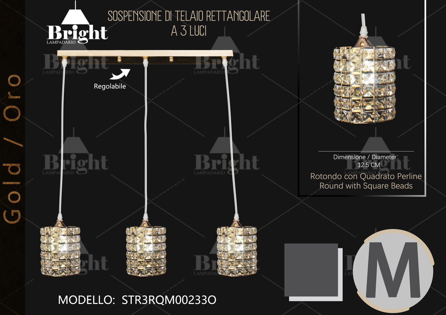 Sospensione Lampadario a Base orizzontale x isola/tavolo Lampade in alluminio Argento/oro