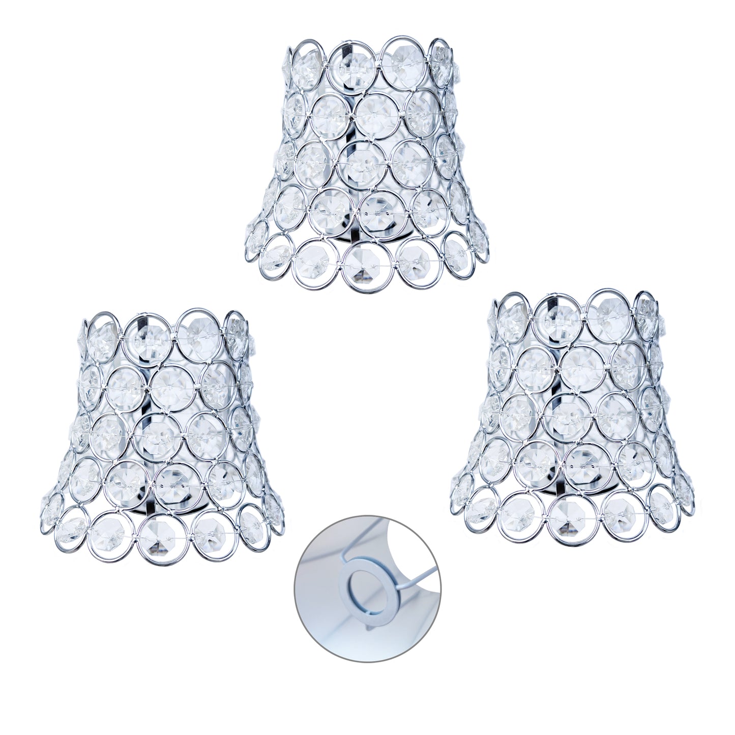 Paralumi Favo S colore argento 13cm x Lampadario modello E14
