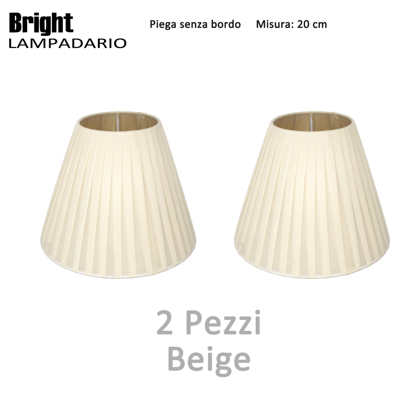 Cupola in Tessuto Pieghettato misura 20cm E14 Paralumi x lumetti