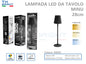Lampada LED da Tavolo Minu 28cm - Design Compatto e Moderno