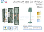 Lampada LED da Tavolo Minu 28cm - Design Compatto e Moderno