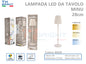 Lampada LED da Tavolo Minu 28cm - Design Compatto e Moderno