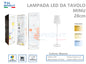 Lampada LED da Tavolo Minu 28cm - Design Compatto e Moderno