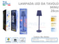 Lampada LED da Tavolo Minu 28cm - Design Compatto e Moderno