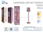 Lampada LED da Tavolo Minu 28cm - Design Compatto e Moderno