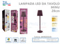Lampada LED da Tavolo Minu 28cm - Design Compatto e Moderno