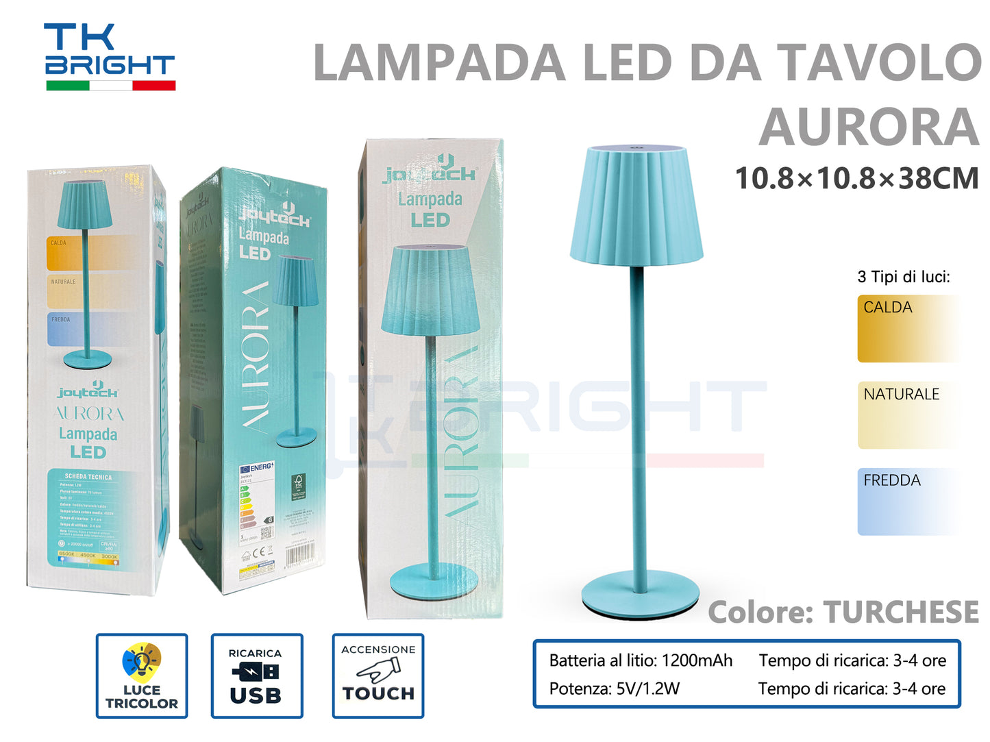 Lampada LED da Tavolo Aurora 10,8x10cm - Mini Lampada Design