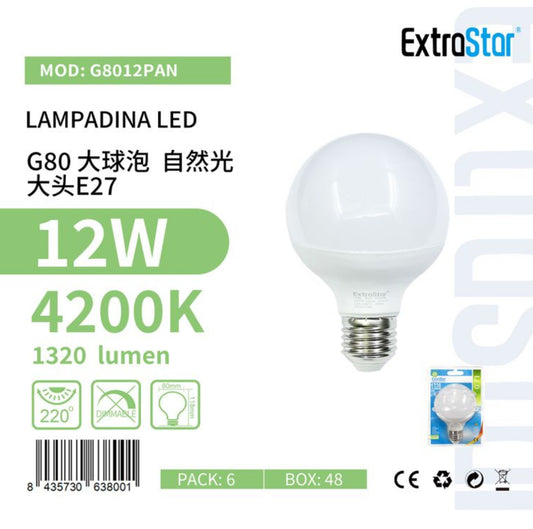 LAMPADINA LED E27 12W G8012PA