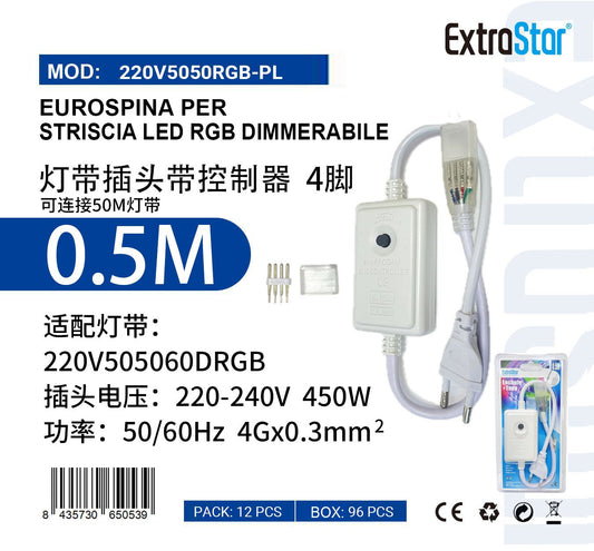 Eurospina per Striscia LED RGB Dimmerabile - Controllo Intelligente