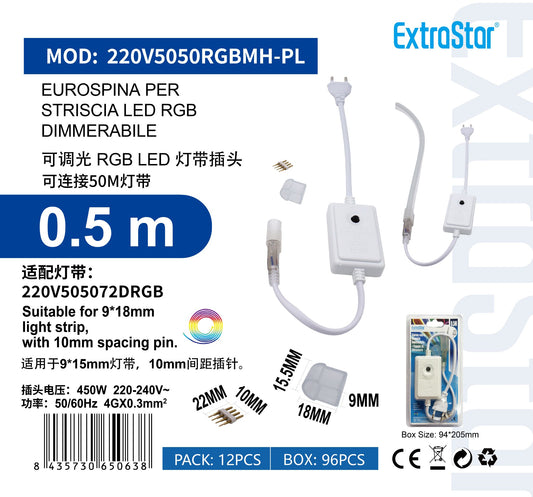 Eurospina per Striscia LED Neon RGB Dimmerabile - Effetto Luminoso