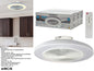 36W LED Ceiling Fan with Light and Remote Control, 3760LM Dimmable Flush Mount Smart Ceiling Fan, 3 Color Temperatures (2700K/4000K/6500K) Low Profile Bladeless Fan Light for Bedroom Living Room