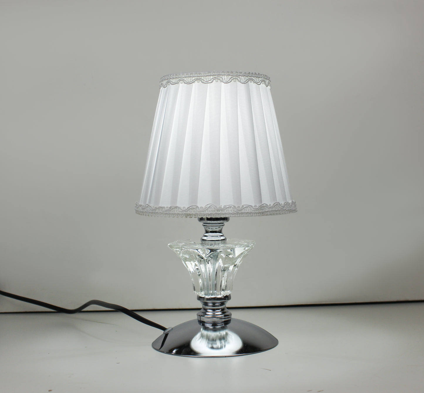 Lumetto piccolo stile moderna in cristallo e chromato LC003