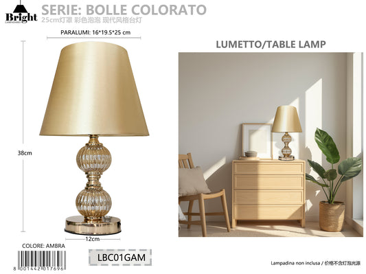 Lampada da Tavolo Grande in Vetro Colorato LBC01 - Serie Bolle Colorate