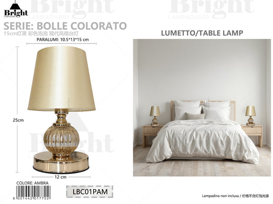 Lampada da Tavolo Piccolo in Vetro Colorato LBC01 - Serie Bolle Colorate