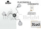 OFFERTA! MODELLO: LP0020 PLAFONIERA A CROMATO 8 LUCI E14 Lampada  in alluminio Argento 的副本