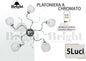 OFFERTA! MODELLO: LP0020 PLAFONIERA A CROMATO 8 LUCI E14 Lampada  in alluminio Argento 的副本