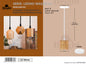 Lampada a Sospensione/Pendente in Legno Massello Naturale, Attacco E27, Stile Minimalista Moderno, Serie Coordinata "LEGNO MASSELLO"