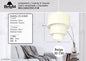 Lampadario in Tessuto Staccabile Unicatinta - Serie Soffice | 3 Colori Disponibili