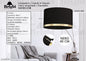 LAMPADARIO IN VELLUTO STACABILE 40cm 1 LUCE