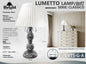 Lampada da Tavolo in Vetro Grigio E14 - Serie Classico Elegante Barocco