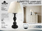 Lampada da Tavolo in Vetro Nero E14 - Serie Classico Elegante Barocco