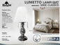 Lampada da Tavolo in Vetro Grigio E14 - Serie Classico Elegante Barocco