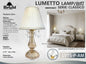 Lampada da Tavolo in Vetro Ambra E14 - Serie Classico Elegante Barocco