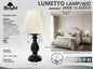 Lampada da Tavolo in Vetro Nero E14 - Serie Classico Elegante Barocco