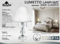 Lampada da Tavolo in Vetro Trasparente Argento E14 - Serie Classico Elegante Barocco