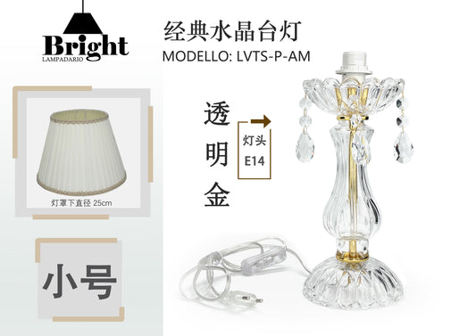 Accessori di lampadario e lumetto in vetro