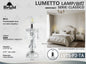 Lampada da Tavolo in Vetro Trasparente Argento E14 - Serie Classico Elegante Barocco