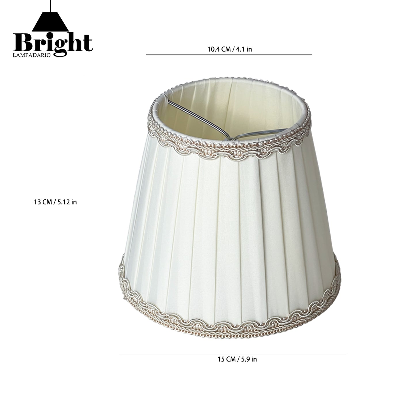 Paralume A Clip in Tessuto set a 3/6 Pezzi Paralume Tessuto Ricambio Paralumi Lampadario 10×13×15cm