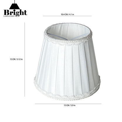 Paralume A Clip in Tessuto set a 3/6 Pezzi Paralume Tessuto Ricambio Paralumi Lampadario 10×13×15cm