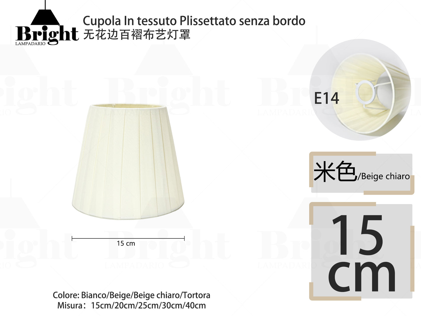 Lampenschirme 15cm für Lampadakrio, 3/6er Set Lampenschirm Stoff Lampenschirm E14