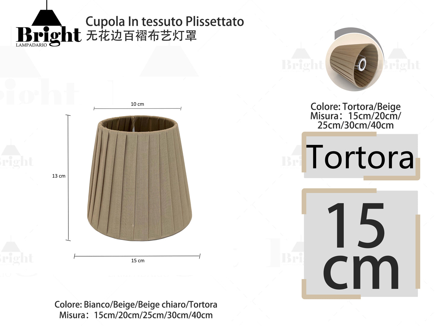 Lampenschirme 15cm für Lampadakrio, 3/6er Set Lampenschirm Stoff Lampenschirm E14