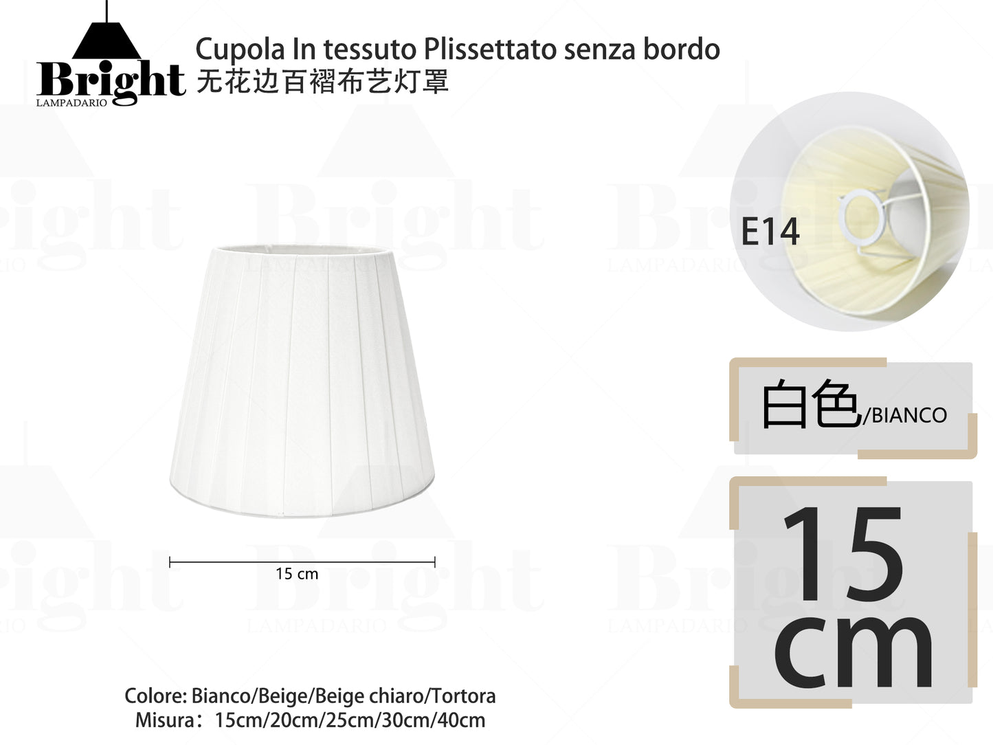 Lampenschirme 15cm für Lampadakrio, 3/6er Set Lampenschirm Stoff Lampenschirm E14