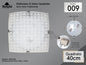 Plafoniera Quadrato in Vetro Tradizionale E27 40*40cm - Stile Classico Tradizionale