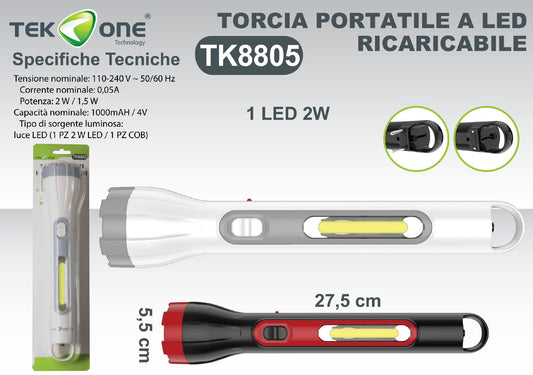 Torcia Eletricia Ricaricabile  Lampada portabile TK8805/ TEK ONE