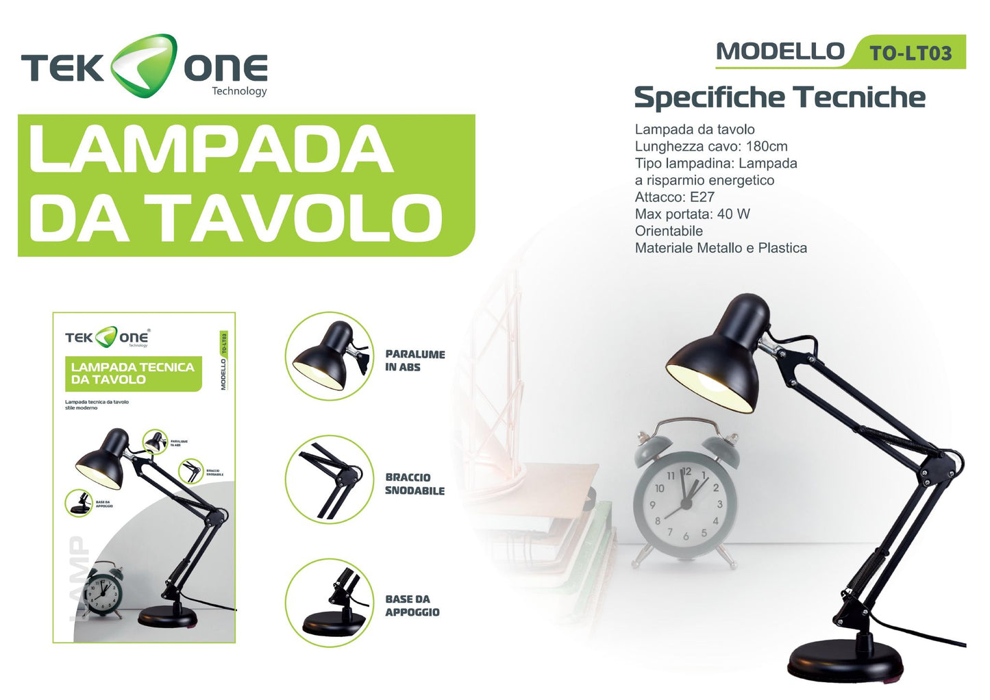 Lampada Da Tavolo TO-LT03/Lampada scrivania/TEK ONE