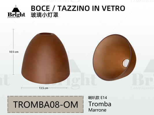Bocce/Tazzini in Vetro a Tromba Ricambi e Accessori per Lampadari