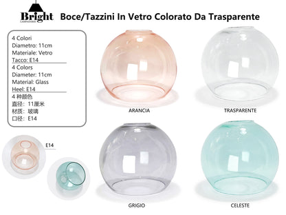 Bocce/Tazzini in Vetro a Sfere di vetro colorate trasparenti Accessori per Lampadari