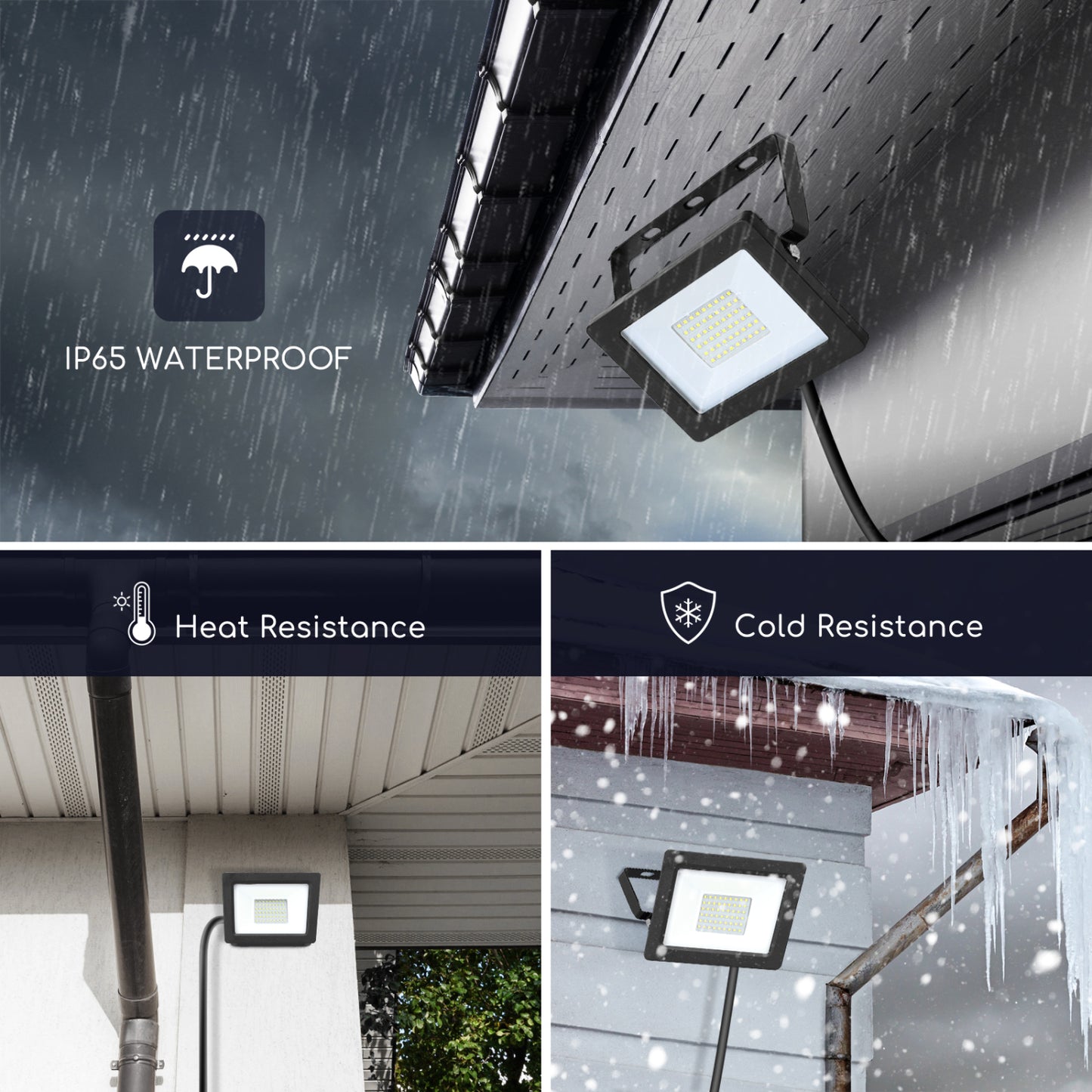 Ultra-Sottile Faretto Led da Esterno, 30W Luce Bianca Fredda 6400K 2700lm, IP65(179670)