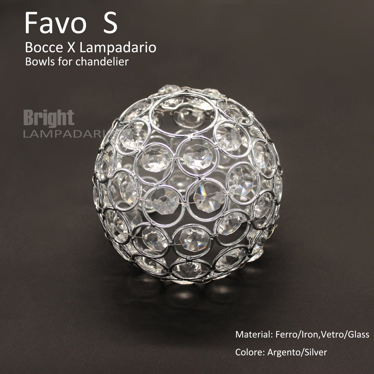 Bocce Favo S Argento/ Bocce x lampadario/Biccheri x candeliere Fai da te