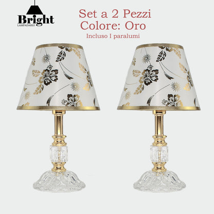 Glastischlampe mod.1009Giaccio Small Size /Nachttischlampen/aus Glas…