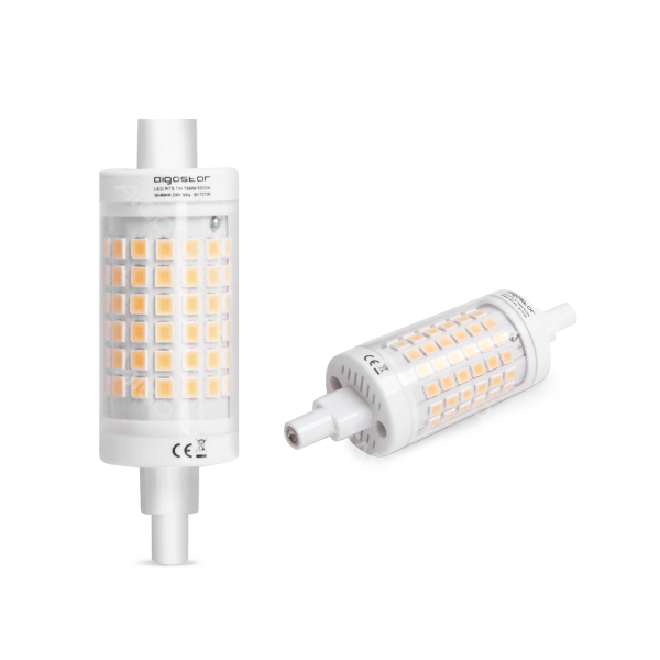 Lampadina LED R7S 7W 78mm Lineare calda 3000k,700LM,Equivalenti 70W Lampada Alogena Lineare,AC 220-240V,360 Gradi