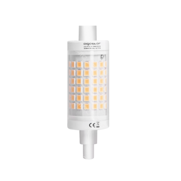 Lampadina LED R7S 7W 78mm Lineare calda 3000k,700LM,Equivalenti 70W Lampada Alogena Lineare,AC 220-240V,360 Gradi
